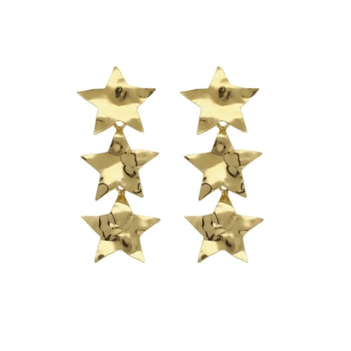Ghana stars earrings in gold plating