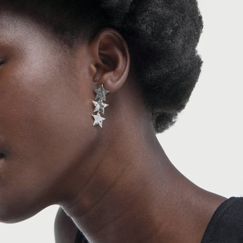 Ghana stars earrings in silver