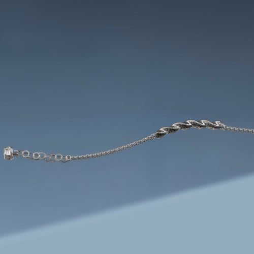 Mayela spiral crystal bracelet in silver