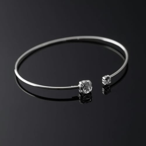Jasmine circles crystal cane bracelet in silver