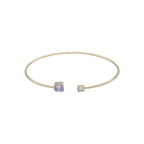 Jasmine violet cane bracelet in gold plating