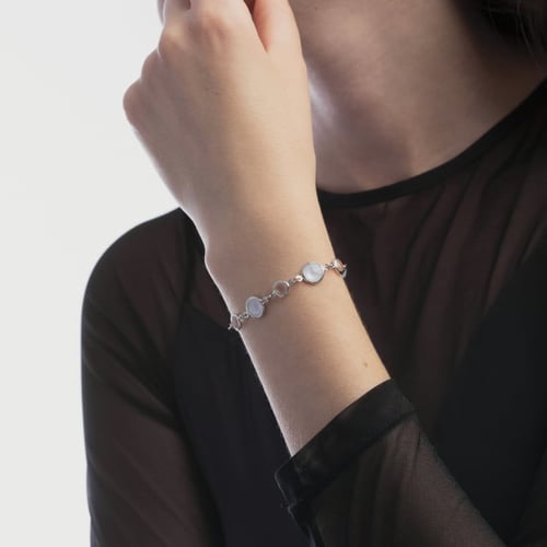Basic circles rose bracelet in silver