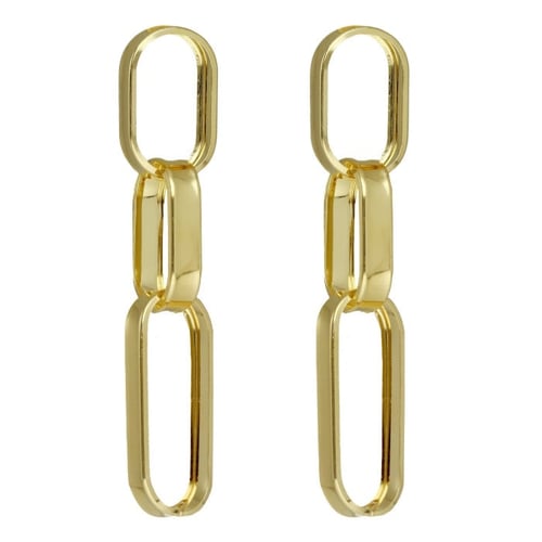Capture links earrings in gold plating