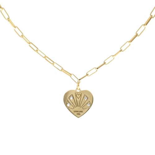 Me Enamora heart necklace in gold plating