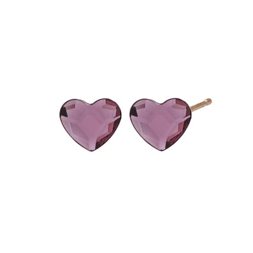Cuore heart antique pink earrings in rose gold plating