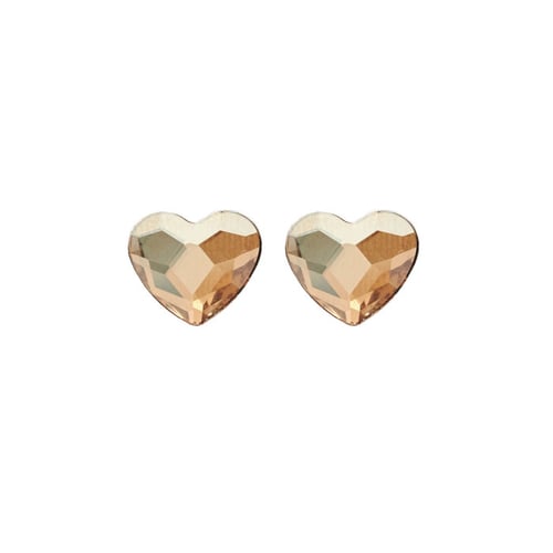 Cuore heart light silk earrings in rose gold plating