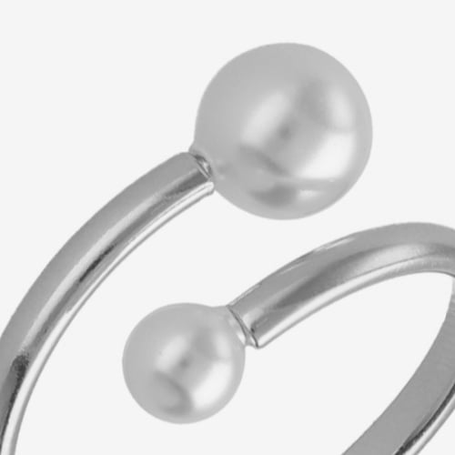 MOTHER sterling silver adjustable ring with pearls in pearls shape