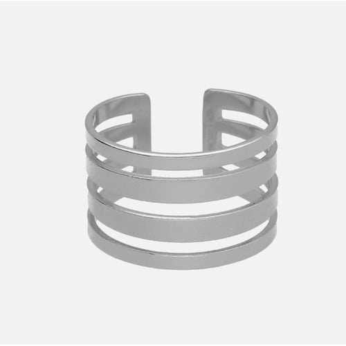Briseida sterling silver adjustable ring in 4 bands shape