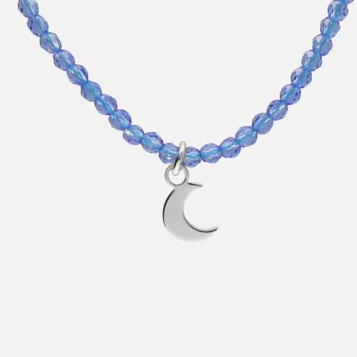 Charming moon crystal charm in silver