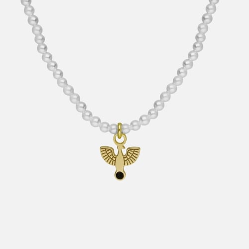 Charming eagle jet charm in gold plating