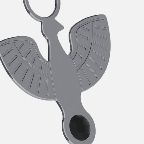 Charming eagle jet charm in silver