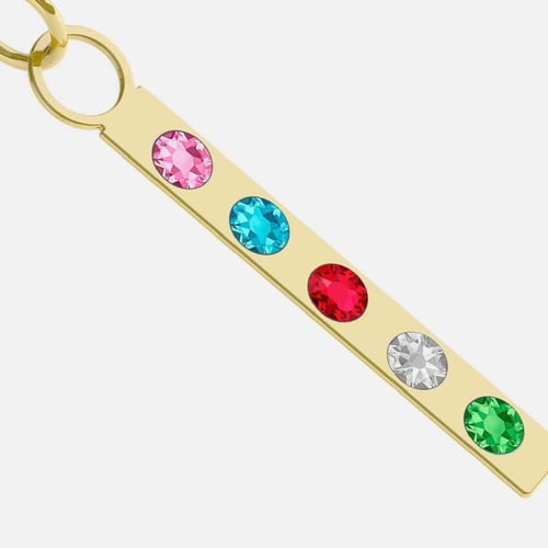Charming stick multicolour charm in gold plating