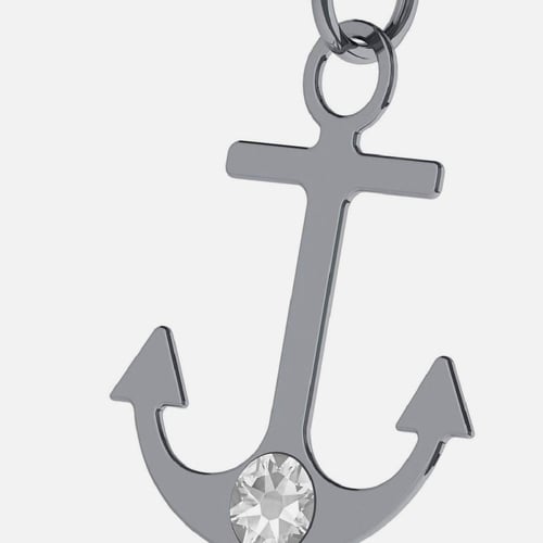 Charming sterling silver Charm white in anchor shape