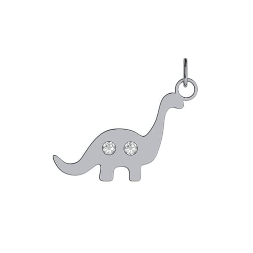 Charming sterling silver Charm white in dinosaur shape