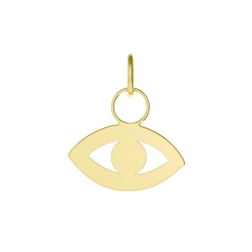 Charming eye crystal charm in gold plating