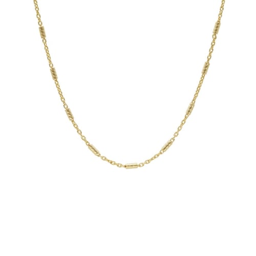 Gold-plated thin tube chain of 40 cm + 5 extra