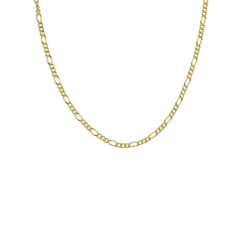Gold-plated figaro chain of 40 cm + 5 extra