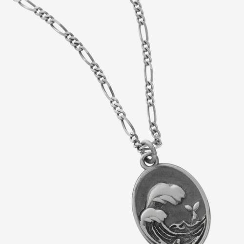 Ares waves 55 cm silver necklace