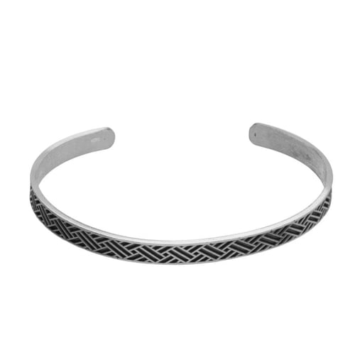 Ares zigzag antique silver bracelet