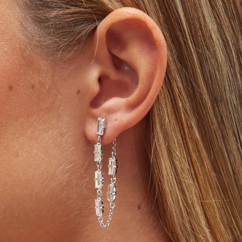 Esgueva crystal earrings in silver