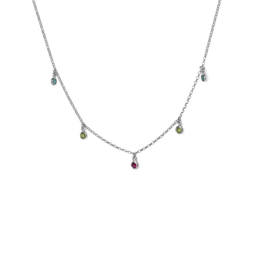 Juliette multicolour necklace in silver