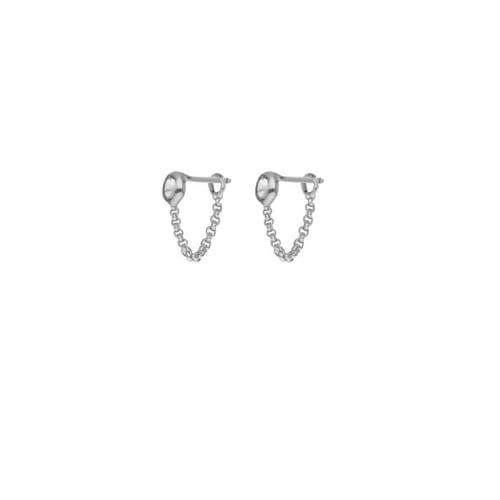 Lis crystal chain earrings in silver