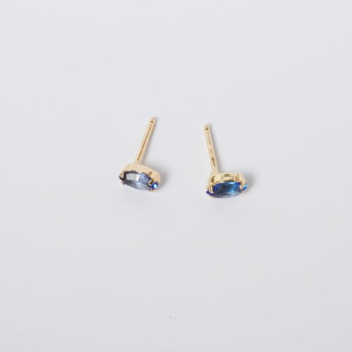 Bianca marquise sapphire earrings in gold plating