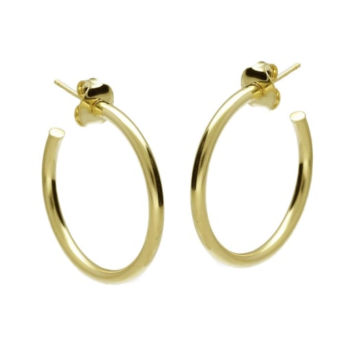 Big hoop earrings in gold plating
