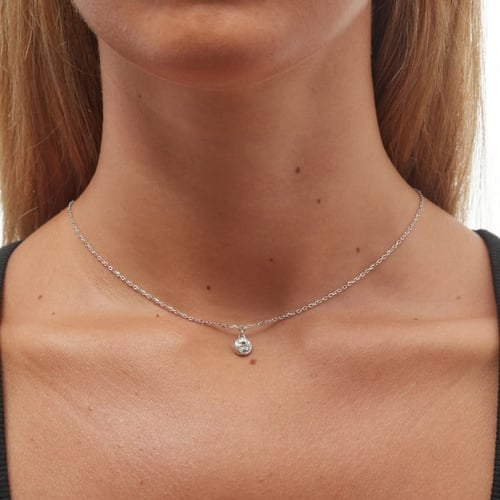 Basic XS crystal crystal necklace in silver