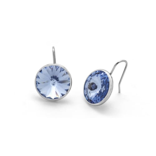 Basic light sapphire earrings in silver