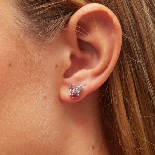Isabella multicolour earrings in silver