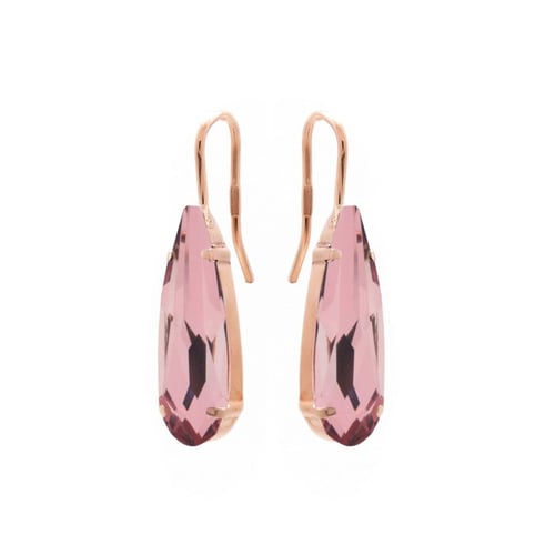Celina tears antique pink earrings in rose gold plating in gold plating