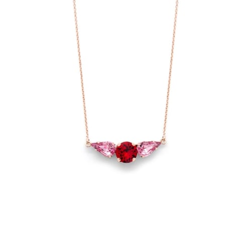 Celina light siam necklace in rose gold plating in gold plating