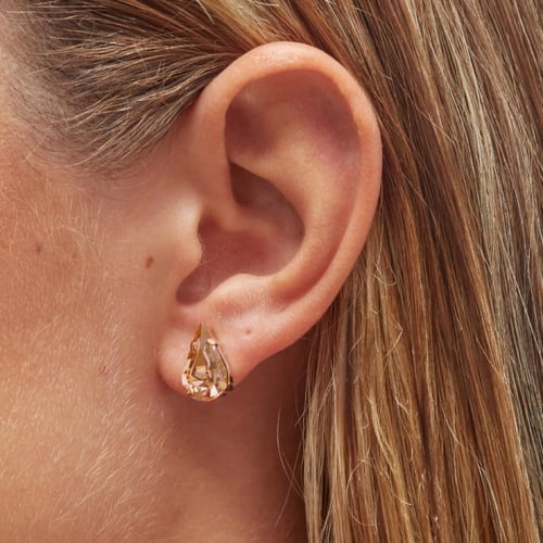 Celina tears light topaz earrings in rose gold plating in gold plating