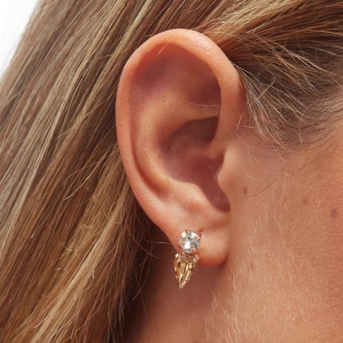 Celina tears light topaz earrings in rose gold plating in gold plating