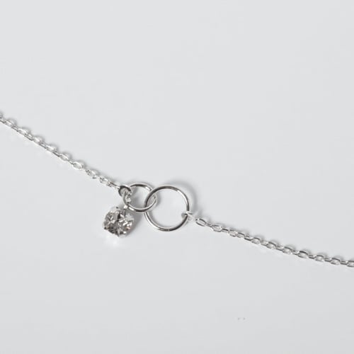 Minimal union crystal bracelet in silver