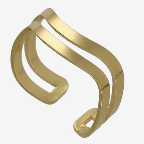 Connect gold-plated adjustable ring in bands shape