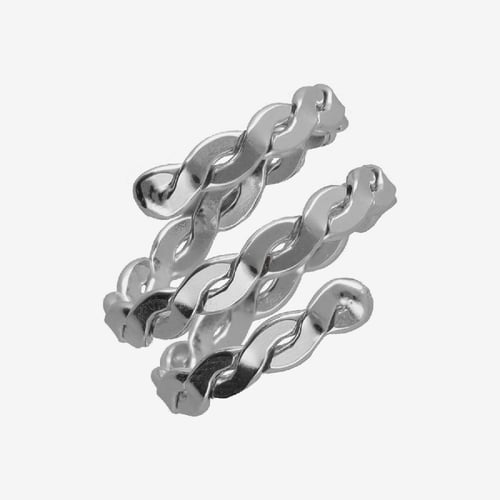 Fluency sterling silver ring in braided shape