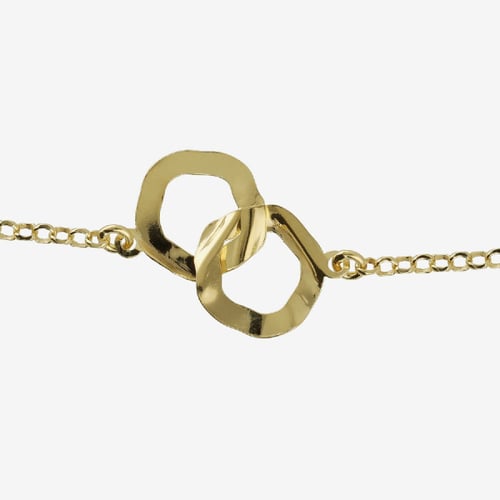 Essence gold-plated adjustable bracelet in circle shape
