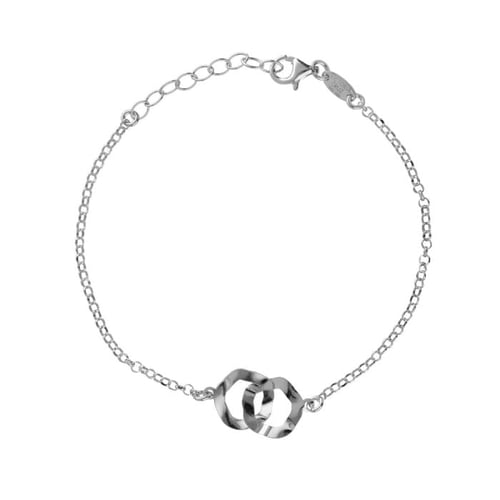 Essence sterling silver adjustable bracelet in circle shape