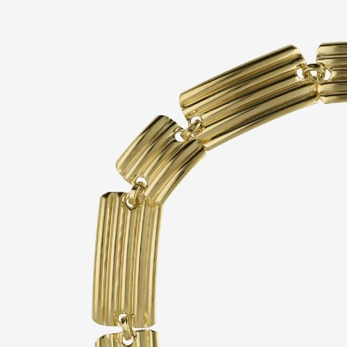 Connect gold-plated adjustable bracelet in texture shape