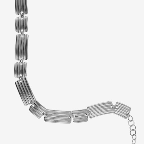 Connect sterling silver adjustable bracelet in texture shape