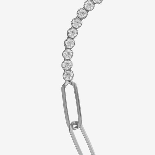 Connect sterling silver adjustable bracelet in links shape