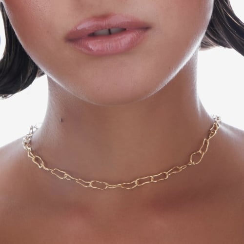 Connect gold-plated short necklace