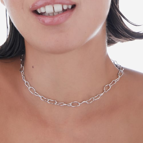 Connect sterling silver short necklace