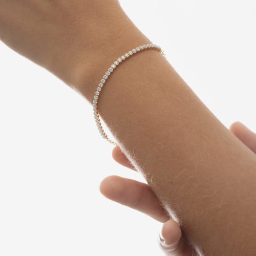 Purpose gold-plated adjustable bracelet in waterfall shape