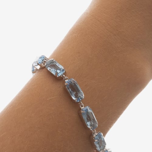 Victoria Cruz Inspire sterling silver adjustable bracelet with