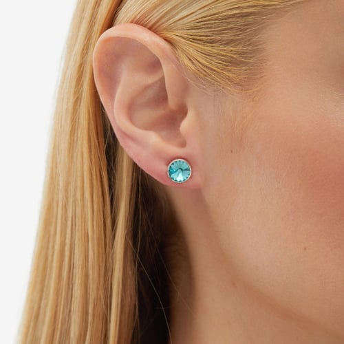 Basic light turquoise earrings in silver