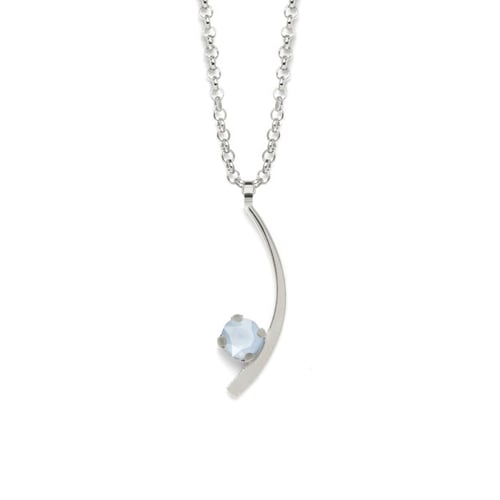 Selene powder blue necklace in silver