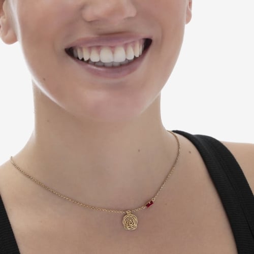 Scarlet flower scarlet necklace in gold plating